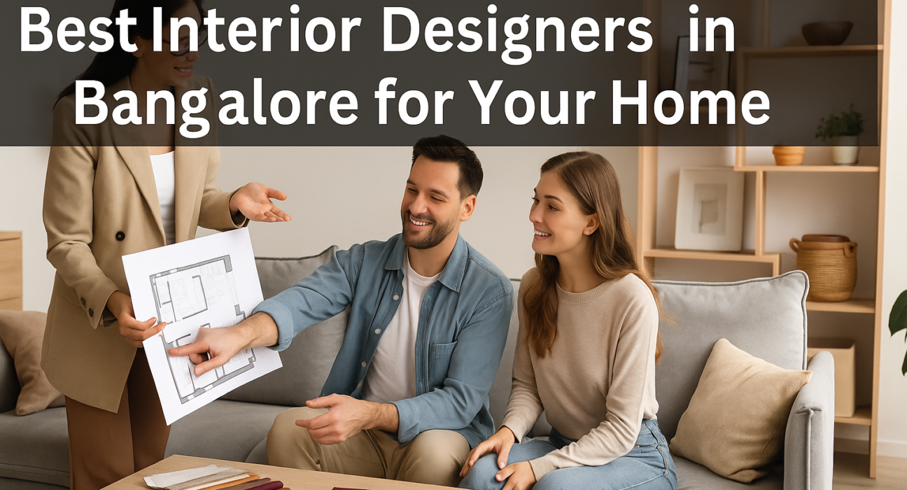 Interior designer presenting home design ideas to clients in Bangalore