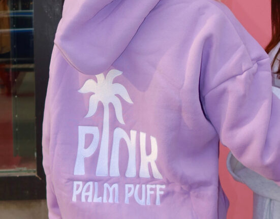 Pink Palm Puff Pajamas