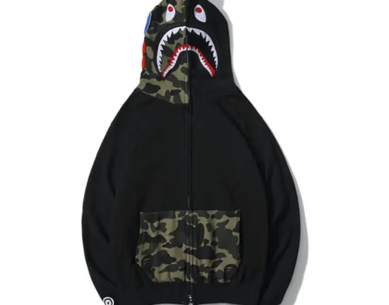 A Bathing Ape Bape Shark Black Hoodie