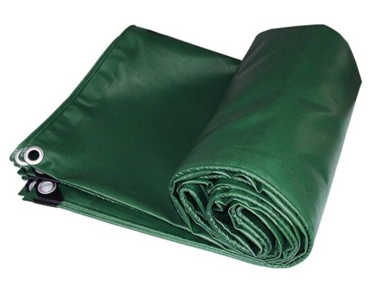 green tarpaulin