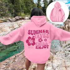 pink palm puff Hoodie